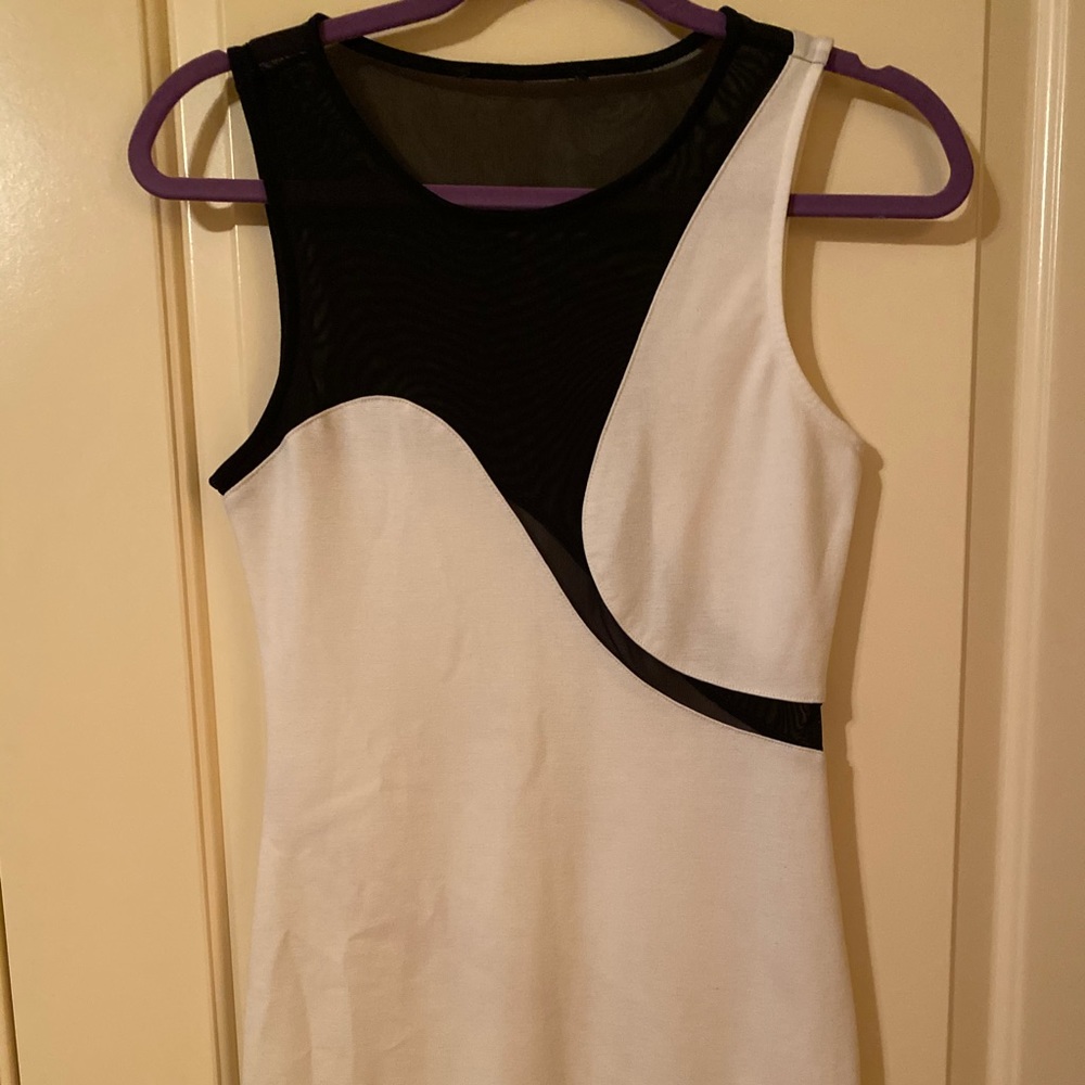 F21 WHITE MESH MINI DRESS - SIZE SMALL
